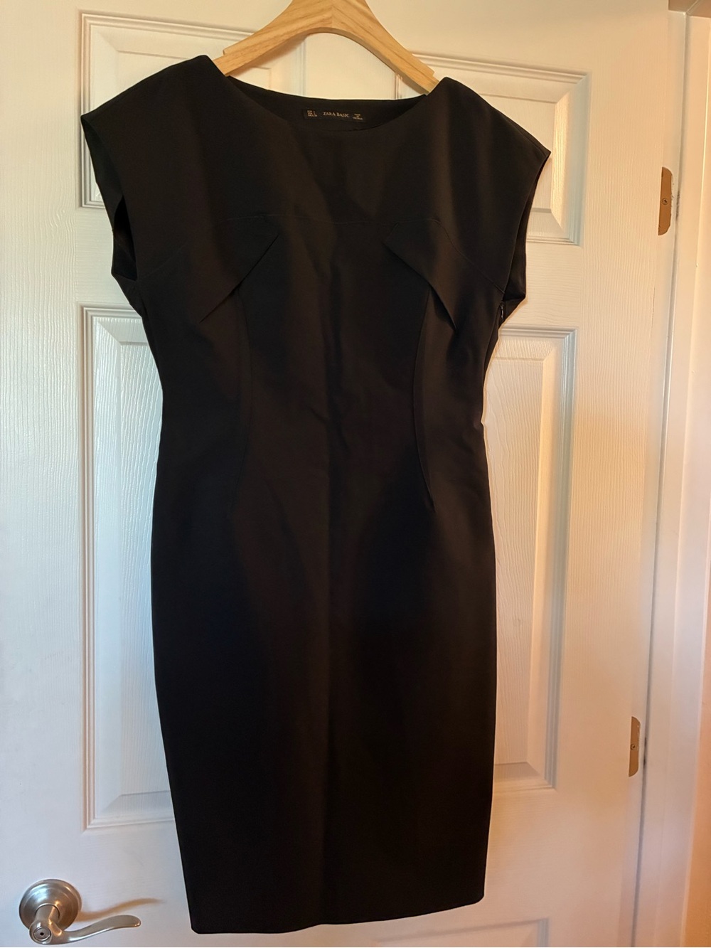 Zara Black Midi Sheath Dress